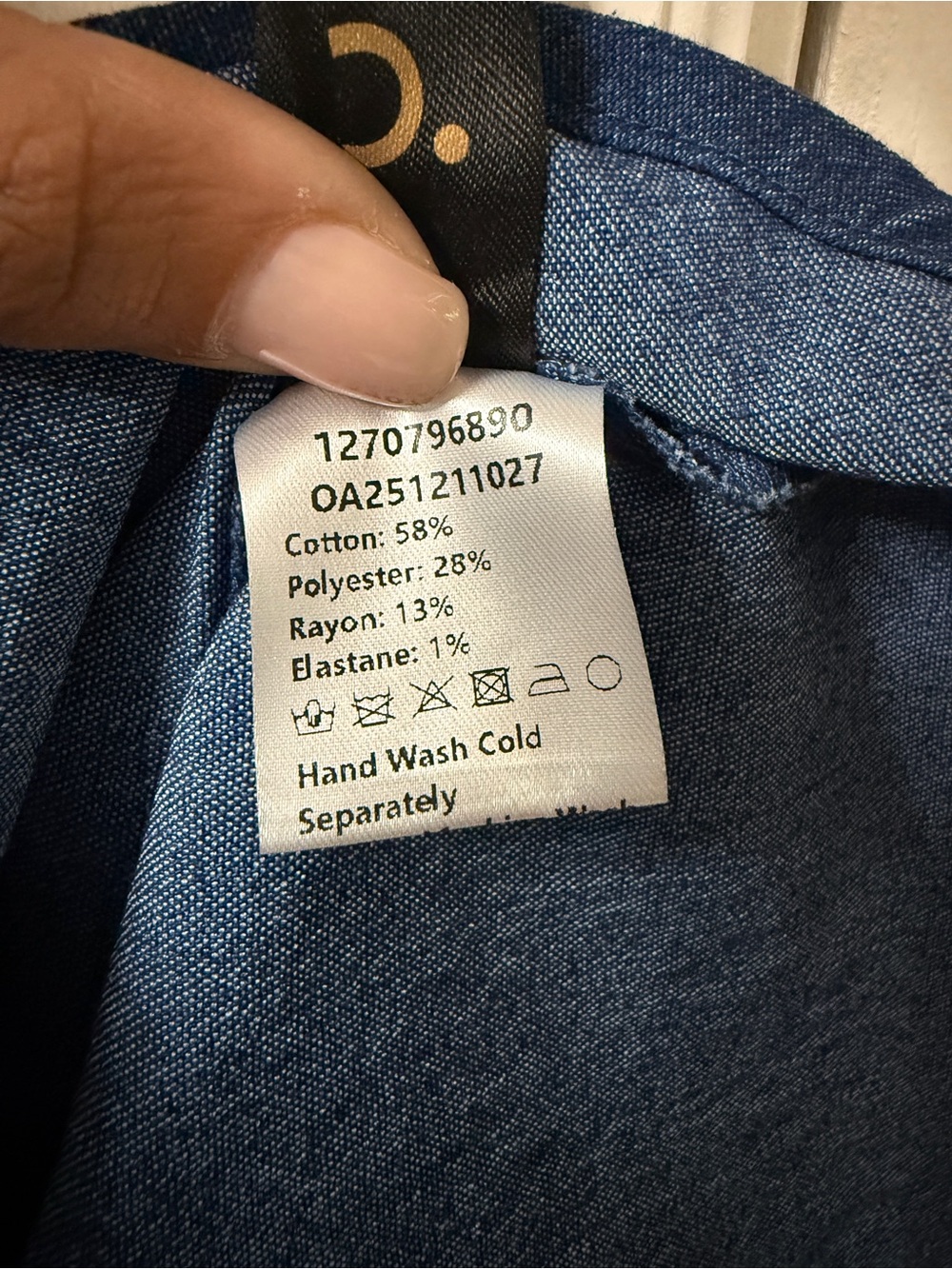 Commense Ruched Denim Halter Top - Picture 8 of 8